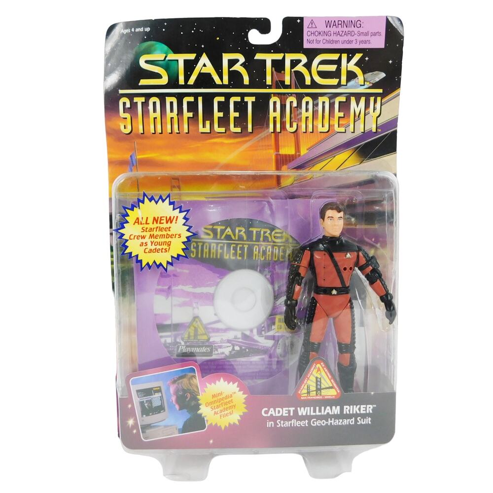 Playmates 1996 Star Trek Starfleet Academy Cadet William Riker Action Figure